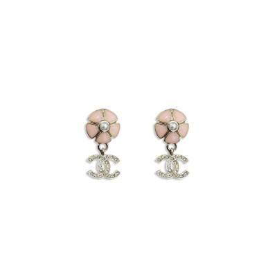 CHANEL CC PEARL FLOWER EARRINGS ABG900
